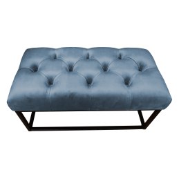 Ławka CHESTERFIELD tkanina Welur loft ławka metal