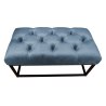 Ławka CHESTERFIELD tkanina Welur loft ławka metal