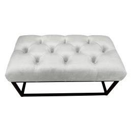 Ławka CHESTERFIELD tkanina Welur loft ławka metal
