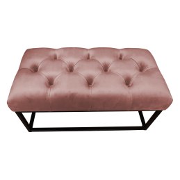 Ławka CHESTERFIELD tkanina Welur loft ławka metal