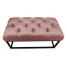 Ławka CHESTERFIELD tkanina Welur loft ławka metal