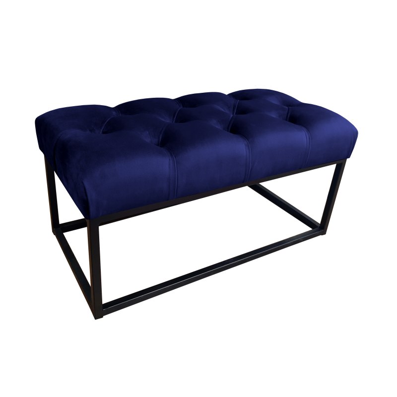 Ławka CHESTERFIELD tkanina Welur loft ławka metal