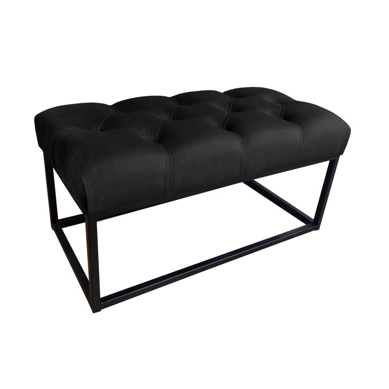 Ławka CHESTERFIELD tkanina Welur loft ławka metal