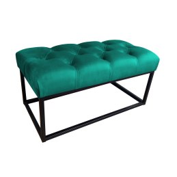 Ławka CHESTERFIELD tkanina Welur loft ławka metal