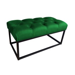 Ławka CHESTERFIELD tkanina Welur loft ławka metal