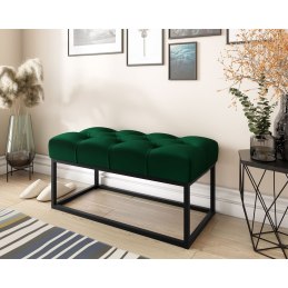 Ławka CHESTERFIELD tkanina Welur loft ławka metal