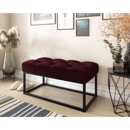 Ławka CHESTERFIELD tkanina Welur loft ławka metal