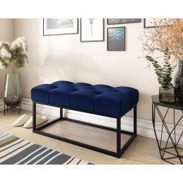 Ławka CHESTERFIELD tkanina Welur loft ławka metal