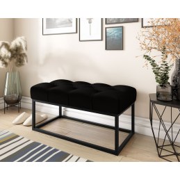 Ławka CHESTERFIELD tkanina Welur loft ławka metal