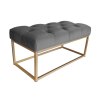 Ławka CHESTERFIELD tkanina Welur loft ławka metal