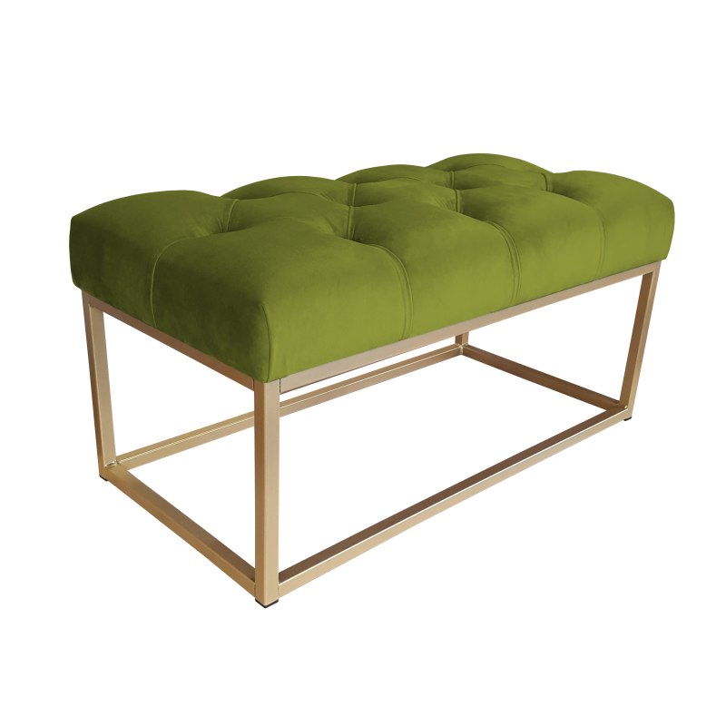 Ławka CHESTERFIELD tkanina Welur loft ławka metal