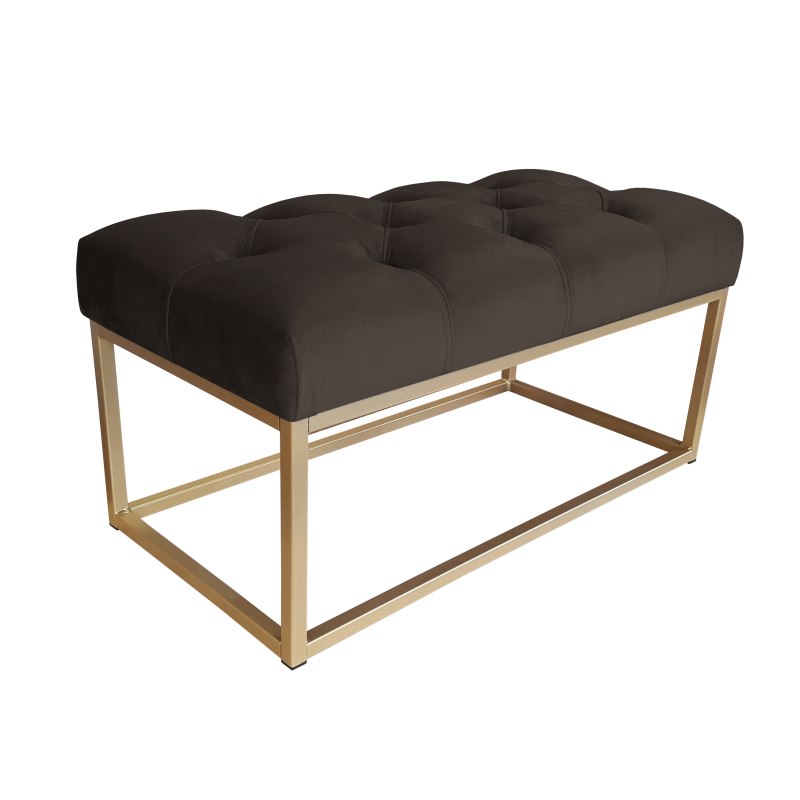Ławka CHESTERFIELD tkanina Welur loft ławka metal