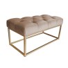 Ławka CHESTERFIELD tkanina Welur loft ławka metal