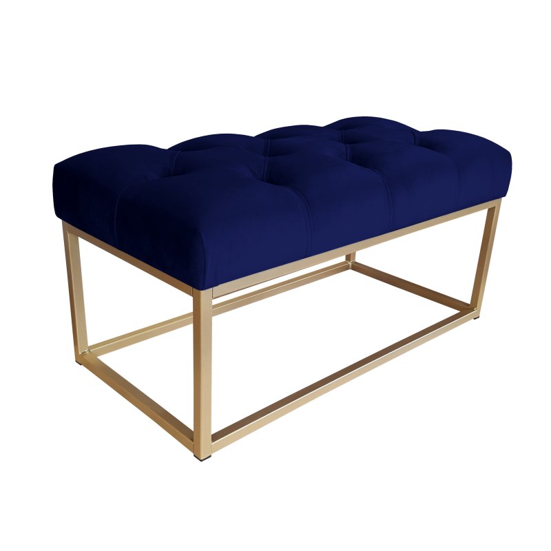 Ławka CHESTERFIELD tkanina Welur loft ławka metal