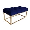 Ławka CHESTERFIELD tkanina Welur loft ławka metal