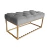 Ławka CHESTERFIELD tkanina Welur loft ławka metal