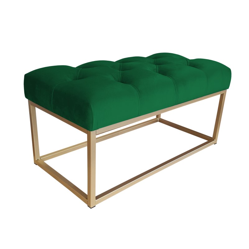 Ławka CHESTERFIELD tkanina Welur loft ławka metal