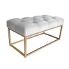 Ławka CHESTERFIELD tkanina Welur loft ławka metal