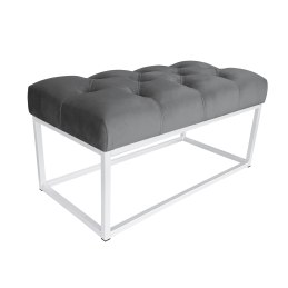Ławka CHESTERFIELD tkanina Welur loft ławka metal