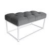 Ławka CHESTERFIELD tkanina Welur loft ławka metal