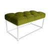 Ławka CHESTERFIELD tkanina Welur loft ławka metal