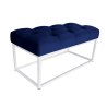 Ławka CHESTERFIELD tkanina Welur loft ławka metal