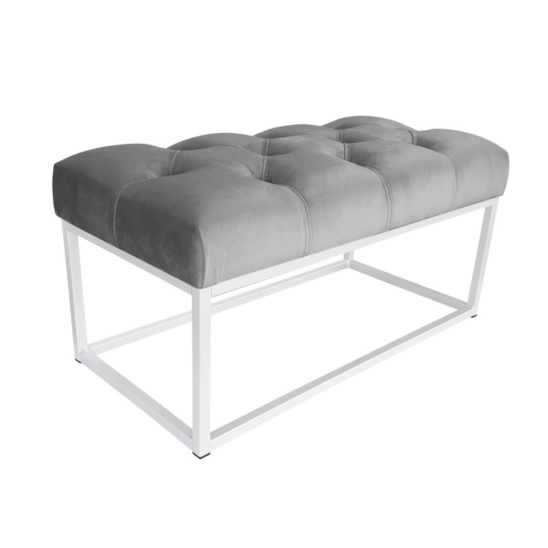 Ławka CHESTERFIELD tkanina Welur loft ławka metal