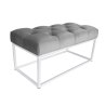 Ławka CHESTERFIELD tkanina Welur loft ławka metal