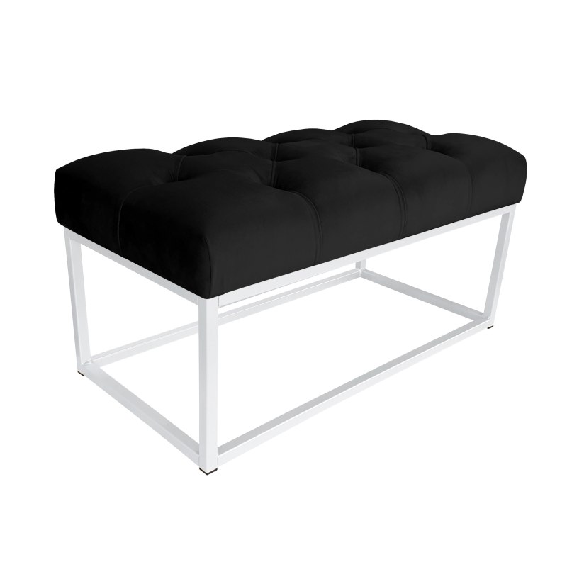 Ławka CHESTERFIELD tkanina Welur loft ławka metal