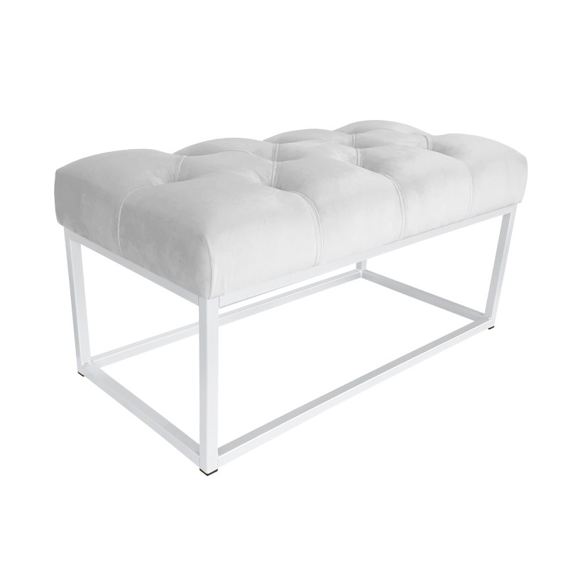Ławka CHESTERFIELD tkanina Welur loft ławka metal