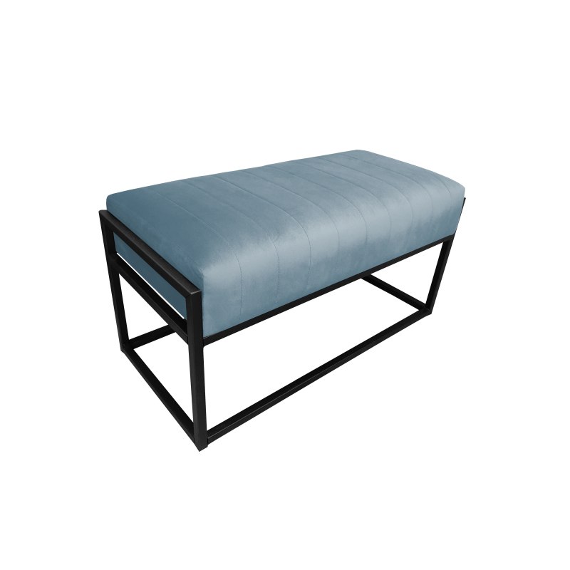 Ławka KAYA tkanina Welur loft ławka metal