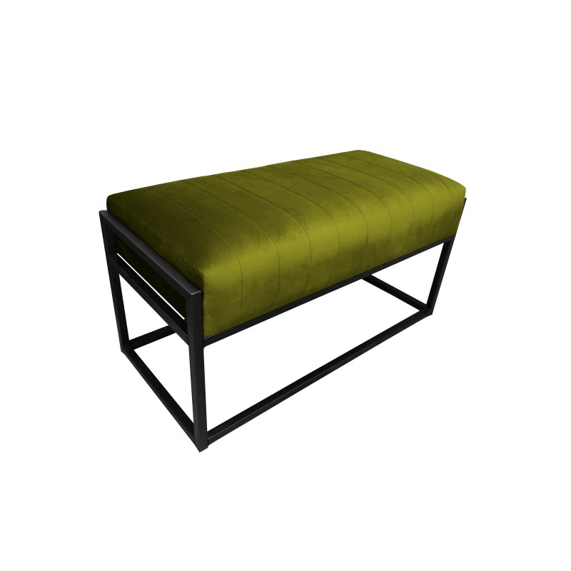 Ławka KAYA tkanina Welur loft ławka metal