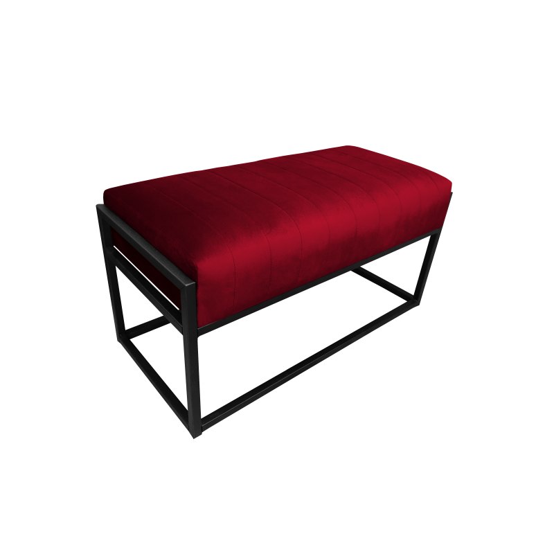 Ławka KAYA tkanina Welur loft ławka metal