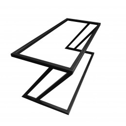 Ławka ZETA tkanina Welur loft ławka metal