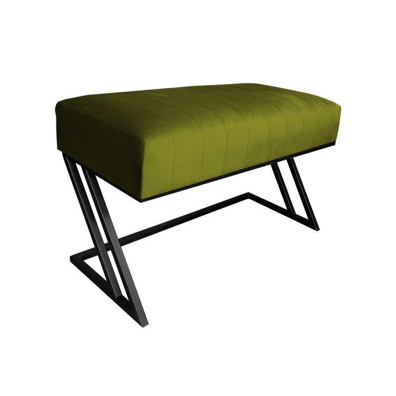 Ławka ZETA tkanina Welur loft ławka metal