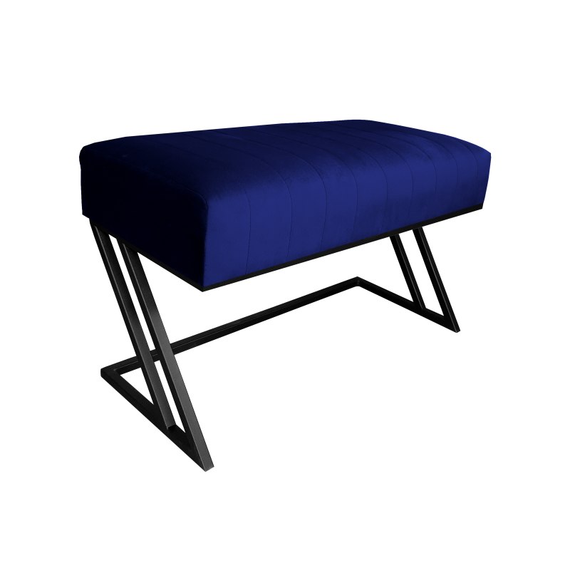 Ławka ZETA tkanina Welur loft ławka metal