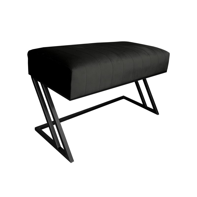 Ławka ZETA tkanina Welur loft ławka metal