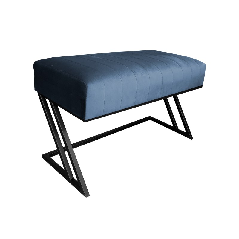 Ławka ZETA tkanina Welur loft ławka metal