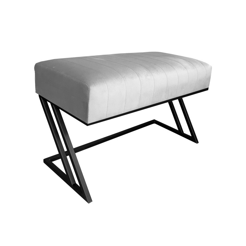 Ławka ZETA tkanina Welur loft ławka metal