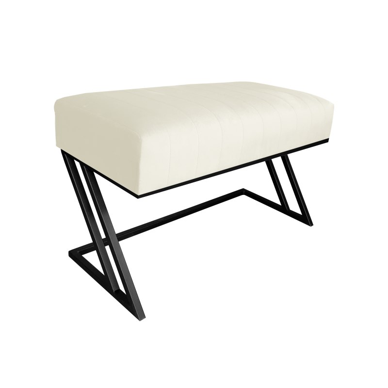 Ławka ZETA tkanina Welur loft ławka metal