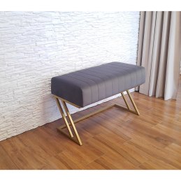 Ławka ZETA tkanina Welur loft ławka metal