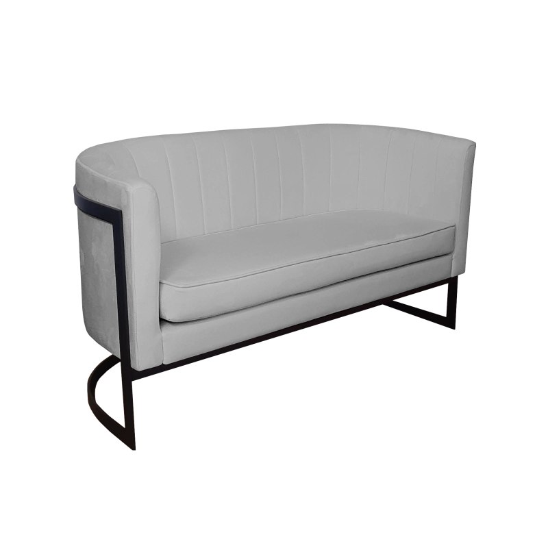 Sofa Glamour tkanina Welur – elegancka z czarną podstawą