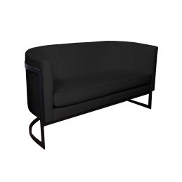 Sofa Glamour tkanina Welur – elegancka z czarną podstawą