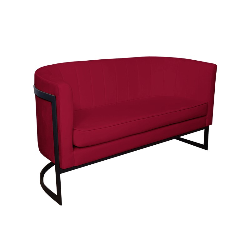 Sofa Glamour tkanina Welur – elegancka z czarną podstawą