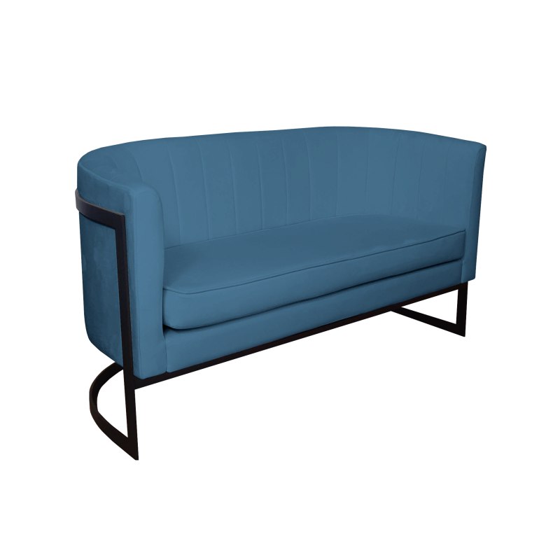 Sofa Glamour tkanina Welur – elegancka z czarną podstawą
