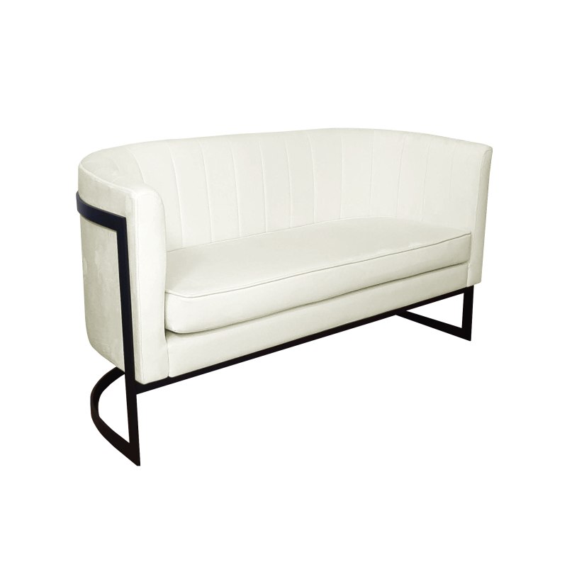 Sofa Glamour tkanina Welur – elegancka z czarną podstawą