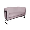 Sofa Glamour tkanina Welur – elegancka z czarną podstawą