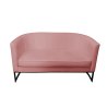Sofa Glamour tkanina Welur – elegancka z czarną podstawą