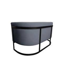 Sofa Glamour tkanina Welur – elegancka z czarną podstawą