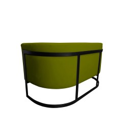 Sofa Glamour tkanina Welur – elegancka z czarną podstawą